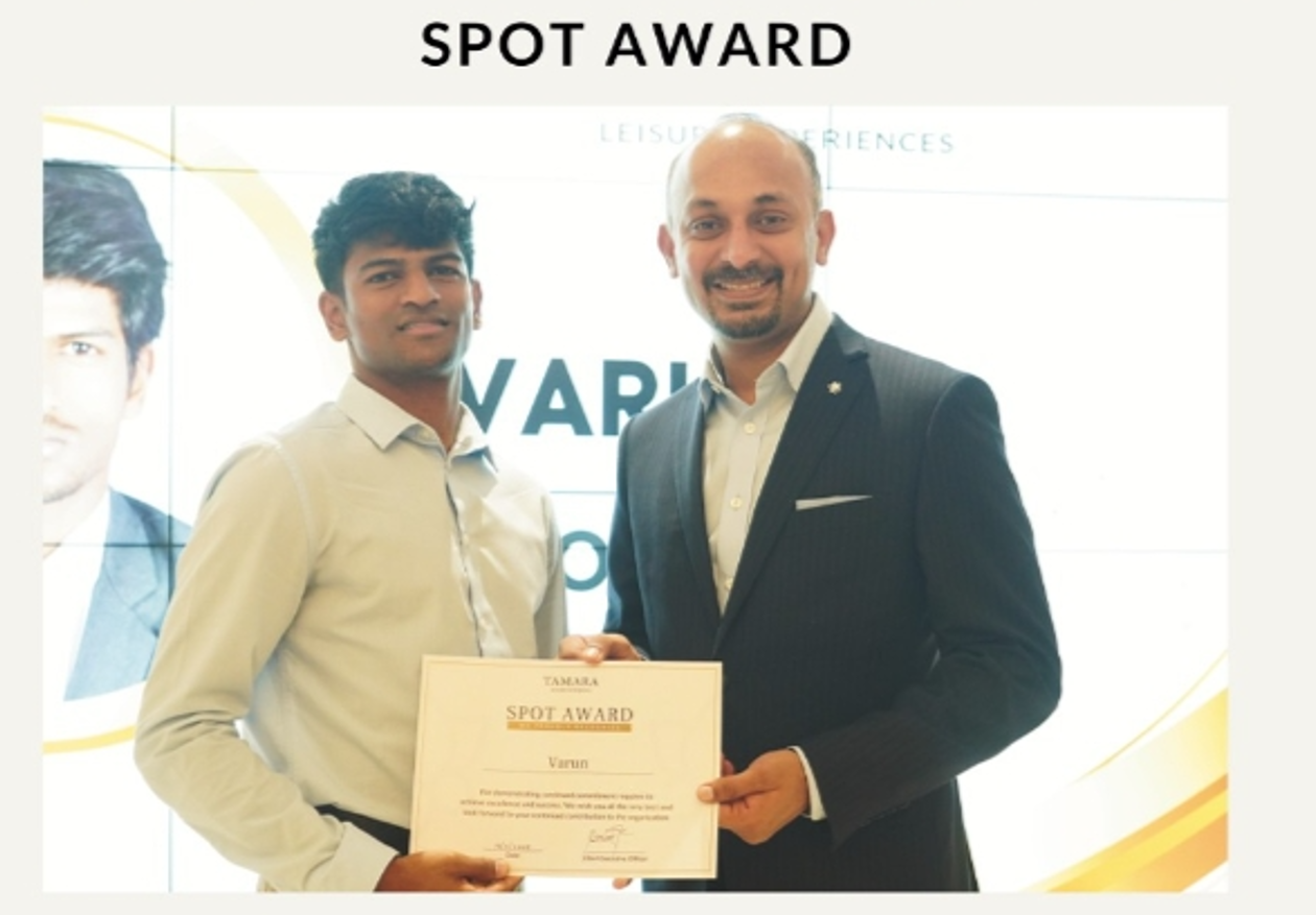 13.varun spot award